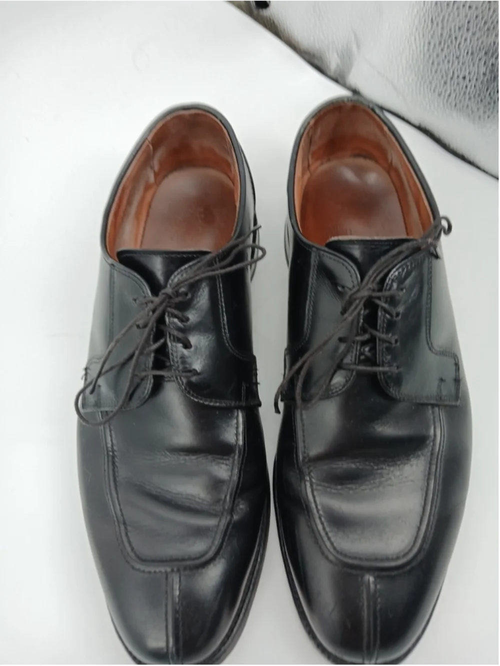 Allen Edmonds Hancock Men's Split Toe Dress Shoes Size 11.5 Leather Black